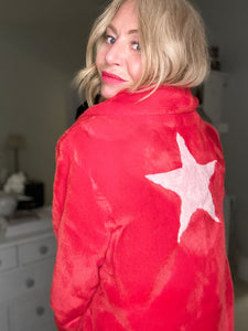 Red Star coat with pale pink star