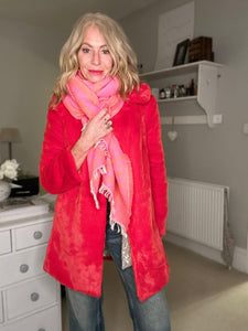 Red Star coat with pale pink star